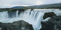 Waterfall Iceland river landscape water cliffs