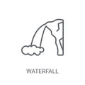 Waterfall icon. Trendy Waterfall logo concept on white backgroun