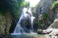 Waterfall. Image of magnificent waterfall flowing from the depths of the forest. Sudusen waterfall. Yalova, Turkey Royalty Free Stock Photo