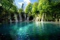 Waterfall inforest, Plitvice