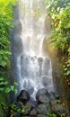 Waterfall inside The Eden Project Biomes Cornwall UK