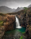 Waterfall In Isle of Skye, Scotland - Fairy pools Royalty Free Stock Photo