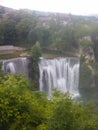 Waterfall Jajce BiH tourist welcome Royalty Free Stock Photo
