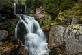 Waterfall on Jedlova creek in Jizera mountains