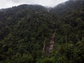 Waterfall in the jungle, aerial view Royalty Free Stock Photo