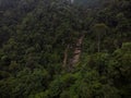 Waterfall in the jungle, aerial view Royalty Free Stock Photo