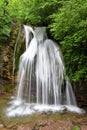 Waterfall Jur-Jur in Crimea full hight beautiful water strings landscape