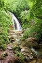 Waterfall Jur-Jur in Crimea full hight beautiful water strings landscape