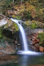 Waterfall Kamyanka in the Carpathian mountains Royalty Free Stock Photo