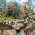 Waterfall Kamyanka in the Carpathian mountains Royalty Free Stock Photo