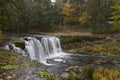 Waterfall Keila - Joa top view. Attraction in Estonia. Colorful autumn. Royalty Free Stock Photo