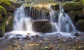 Waterfall at Kenrokuen gardens. Kanazawa, Ishikawa Prefecture, Western Japan Royalty Free Stock Photo