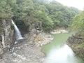 Waterfall at Kinugawa Ryuokyo valley. Royalty Free Stock Photo