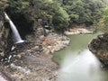 Waterfall at Kinugawa Ryuokyo valley.