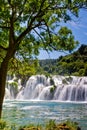Waterfall in Krka national park in Croatia Royalty Free Stock Photo