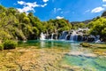 Waterfall In Krka National Park -Dalmatia, Croatia Royalty Free Stock Photo