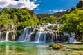 Waterfall In Krka National Park -Dalmatia, Croatia Royalty Free Stock Photo