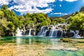 Waterfall In Krka National Park -Dalmatia, Croatia Royalty Free Stock Photo