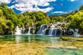 Waterfall In Krka National Park -Dalmatia, Croatia Royalty Free Stock Photo