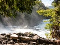 Waterfall of La Leona, in Huilo Huilo Biological Reserve, Los RÃÂ­os Region, southern Chile