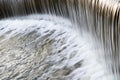 Waterfall of a lake. Artificial water falling from a lake