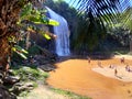 Waterfall with Lake in Brazil