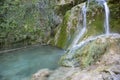 Waterfall and Lake, Orbaneja del Castillo, Burgos Royalty Free Stock Photo