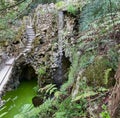 Waterfall Lake at Quinta da Regaleira, Sintra Royalty Free Stock Photo