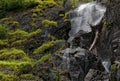 Waterfall landscape in Belledonne mountain range Royalty Free Stock Photo