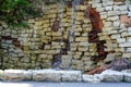 The waterfall is decorated with natural stone Royalty Free Stock Photo