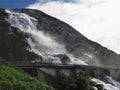 Waterfall Langfossen in Norway Royalty Free Stock Photo