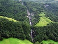 Waterfall Laubenfall in the Sernftal alpine valley or WasserfÃÂ¤lle LaubenfÃÂ¤lle