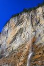 Waterfall in Lauterbrunnen Valley, Switzerland, Europe Royalty Free Stock Photo