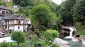 Waterfall on Lavertezzo. Verzasca Valley. Switzerland Alps Royalty Free Stock Photo