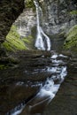 Waterfall - Lick Brook Canyon - Sweedler Park - Ithaca, New York Royalty Free Stock Photo