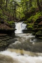 Waterfall - Lick Brook Canyon - Sweedler Park - Ithaca, New York Royalty Free Stock Photo