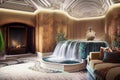 waterfall living room