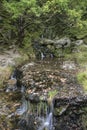 Waterfall long exposure landscape image in Summer in forest sett Royalty Free Stock Photo