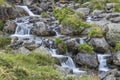 Long exposure waterfall near Soulcem lake Royalty Free Stock Photo