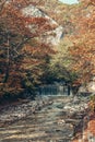 Waterfall at Loutra Pozar Thermal Baths Royalty Free Stock Photo