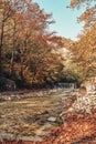 Waterfall at Loutra Pozar Thermal Baths Royalty Free Stock Photo