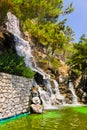 Waterfall in Loutraki, Greece Royalty Free Stock Photo