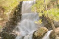 Waterfall of Loutraki in Greece. Long exposure. Royalty Free Stock Photo