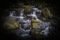 Waterfall in the Lumsdale Valley, Matlock, Derbyshire, Peak Dist Royalty Free Stock Photo