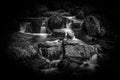 Waterfall in the Lumsdale Valley, Matlock, Derbyshire, Peak Dist Royalty Free Stock Photo