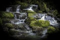 Waterfall in the Lumsdale Valley, Matlock, Derbyshire, Peak Dist Royalty Free Stock Photo