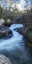 Waterfall at Madriu Perafita Claror Valley in Andorra,UNESCO world heritage site
