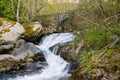 Waterfall at Madriu Perafita Claror Valley in Andorra,UNESCO world heritage site