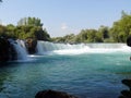 Waterfall in Manavgat river Royalty Free Stock Photo