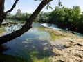 Waterfall on the Manavgat River in Side in Turkey Royalty Free Stock Photo